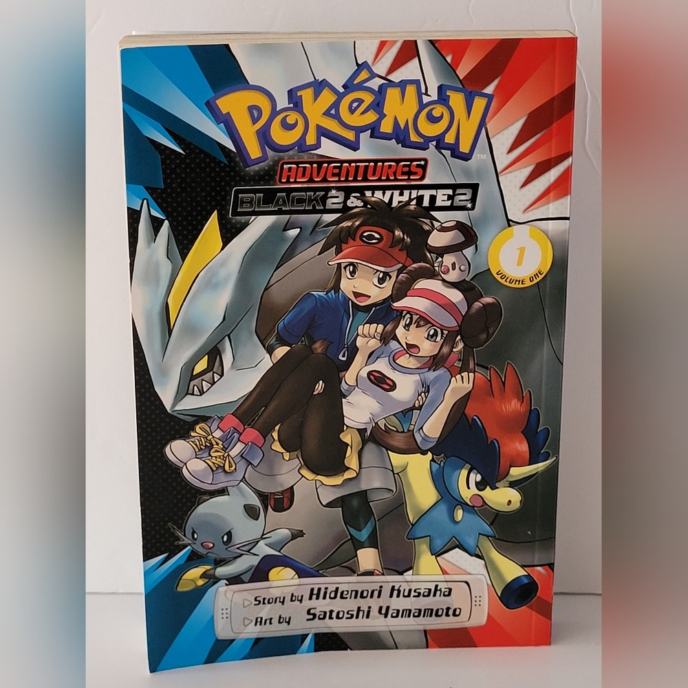 Pokemon Adventures Black 2 & White 2: 1 By Hidenori Kusada English Manga. Crease